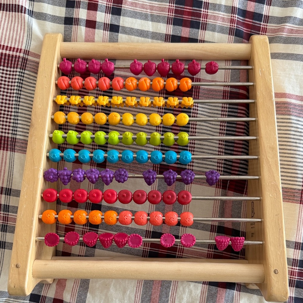 Wooden Rainbow Counting Abacus for Kids - Colorful Learning Toy